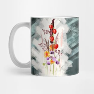 abstraction with dried flowers Mug